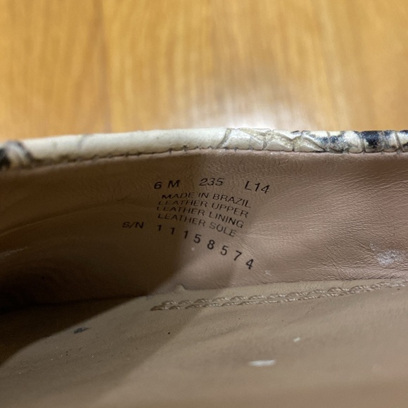 Tory Burch D'Orsay Snakeskin Print Leather Flats - Picture 12 of 12